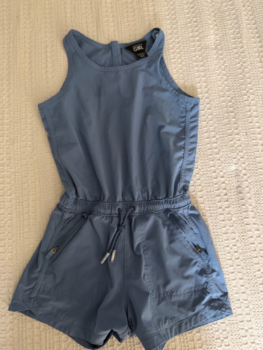 Athleta Girls' Blue Drawstring Romper